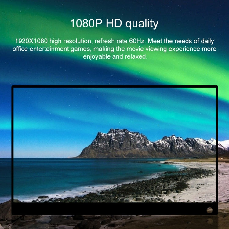 15.6 inch 1080P 178 Degree Wide Angle HD Portable IPS LED Display Monitor, HSD-1560