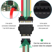 Adattatore SATA da 22 pin femmina a SATA SLIMLINE da 13 pin maschio, SATA 22 Pin Female to SATA 13 Pin