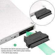 Adattatore SATA da 22 pin femmina a SATA SLIMLINE da 13 pin maschio, SATA 22 Pin Female to SATA 13 Pin