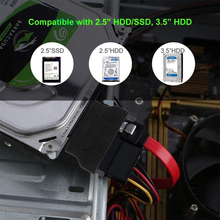 Adattatore SATA da 22 pin femmina a SATA SLIMLINE da 13 pin maschio, SATA 22 Pin Female to SATA 13 Pin