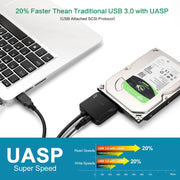 Adattatore professionale per cavo SATA a USB 3.0 Connettore espandibile per disco rigido SSD da 2,5/3,5 pollici, 2.5 / 3.5 inch