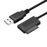 Indicatore adattatore cavo SATA slimline professionale da USB 2.0 a 7+6 pin, USB 2.0