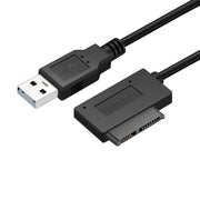 Indicatore adattatore cavo SATA slimline professionale da USB 2.0 a 7+6 pin, USB 2.0