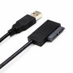 Indicatore adattatore cavo SATA slimline professionale da USB 2.0 a 7+6 pin, USB 2.0