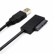 Indicatore adattatore cavo SATA slimline professionale da USB 2.0 a 7+6 pin, USB 2.0