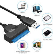 Adattatore professionale per cavo SATA a USB 3.0 Connettore espandibile per disco rigido SSD da 2,5 pollici, 2.5 inch