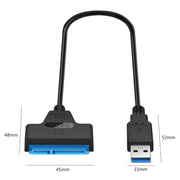 Adattatore professionale per cavo SATA a USB 3.0 Connettore espandibile per disco rigido SSD da 2,5 pollici, 2.5 inch
