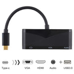 Hub USB-C con porte USB 2.0, audio, VGA e HDMI