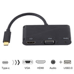 Hub USB-C con porte USB 2.0, audio, VGA e HDMI