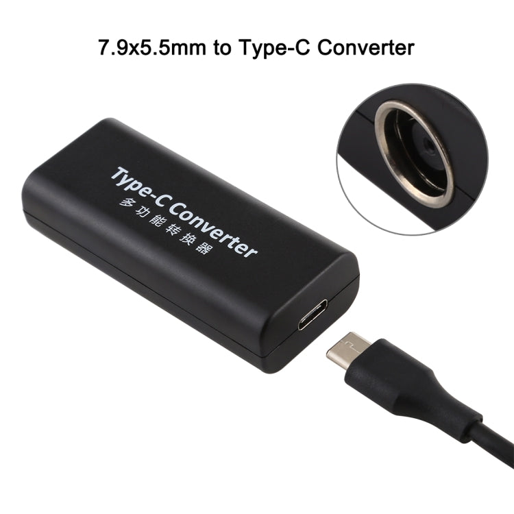 Adattatore alimentazione DC 7,9x5,5mm femmina a USB-C femmina 65W