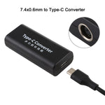 Adattatore alimentazione DC 7,4x0,6mm femmina a USB-C femmina 65W