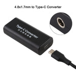 Adattatore alimentazione DC 4,8x1,7mm femmina a USB-C femmina 15c