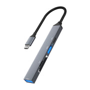ADS-806C 5 in 1 USB-C / Tipo-C a USB 3.0 + USB-C / Tipo-C + SD/TF + USB 2.0 HUB Docking Station, 5 in 1