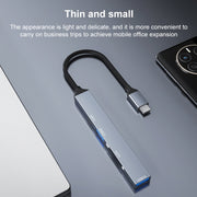 ADS-806C 5 in 1 USB-C / Tipo-C a USB 3.0 + USB-C / Tipo-C + SD/TF + USB 2.0 HUB Docking Station, 5 in 1