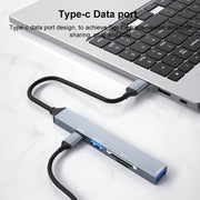 ADS-806C 5 in 1 USB-C / Tipo-C a USB 3.0 + USB-C / Tipo-C + SD/TF + USB 2.0 HUB Docking Station, 5 in 1