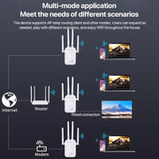 SM-010 Ripetitore WiFi wireless router 300M a quattro antenne, SM-010