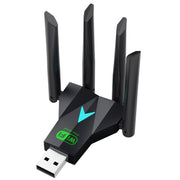 Scheda di rete wireless 5G 1300Mbps Gigabit Dual Band Driver-free USB WiFi Receiver, 1300Mbps 5G
