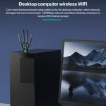 Scheda di rete wireless 5G 1300Mbps Gigabit Dual Band Driver-free USB WiFi Receiver, 1300Mbps 5G