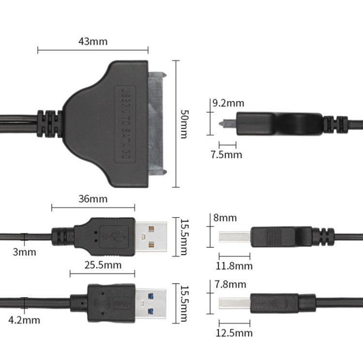 Cavo USB Easy Drive da USB 3.0 a SATA 3G, lunghezza cavo: 15 cm, USB 3.0 to SATA 3G