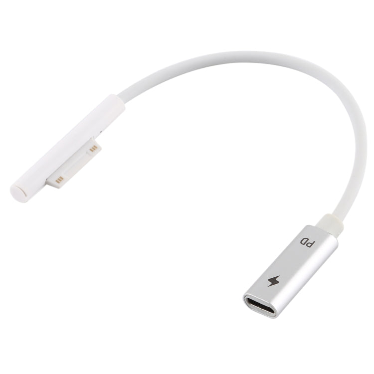Cavo di ricarica rapida PD USB-C / Type-C femmina a 6 pin maschio per laptop per Microsoft Surface Pro 9/8/7/6/5/4/3, lunghezza cavo: 0,2 m, Pro 9 / 8 / 7 / 6 / 5 / 4 / 3 to USB-C / Type-C Female Black                                                   ...