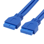 Prolunga scheda madre USB 3.0 da 20 pin femmina a femmina da 5 Gbps, lunghezza cavo: 50 cm, Female to Female
