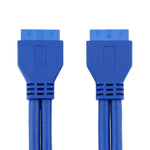 Prolunga scheda madre USB 3.0 da 20 pin femmina a femmina da 5 Gbps, lunghezza cavo: 50 cm, Female to Female