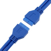 Prolunga scheda madre USB 3.0 da 20 pin femmina a femmina da 5 Gbps, lunghezza cavo: 50 cm, Female to Female
