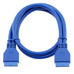 Prolunga scheda madre USB 3.0 da 20 pin femmina a femmina da 5 Gbps, lunghezza cavo: 50 cm, Female to Female