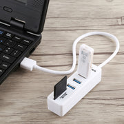 Lettore di schede TF/SD 2 in 1 + 3 porte USB 3.0 al convertitore HUB USB 3.0, lunghezza cavo: 26 cm, USB 3.0 (White), USB 3.0 (Black)