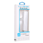 Convertitore HUB USB-C/Tipo-C 3 in 1 + Micro USB + 4 porte USB 2.0, lunghezza cavo: 12 cm, 3 in 1 (White), 3 in 1 (Black)