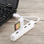 Convertitore HUB USB-C/Tipo-C 3 in 1 + Micro USB + 4 porte USB 2.0, lunghezza cavo: 12 cm, 3 in 1 (White), 3 in 1 (Black)