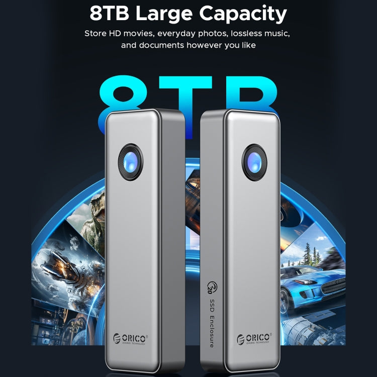 Custodia SSD M.2 ORICO con cavo Type-C 20 Gbps