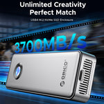 Custodia SSD M.2 ORICO con cavo Type-C 40 Gbps