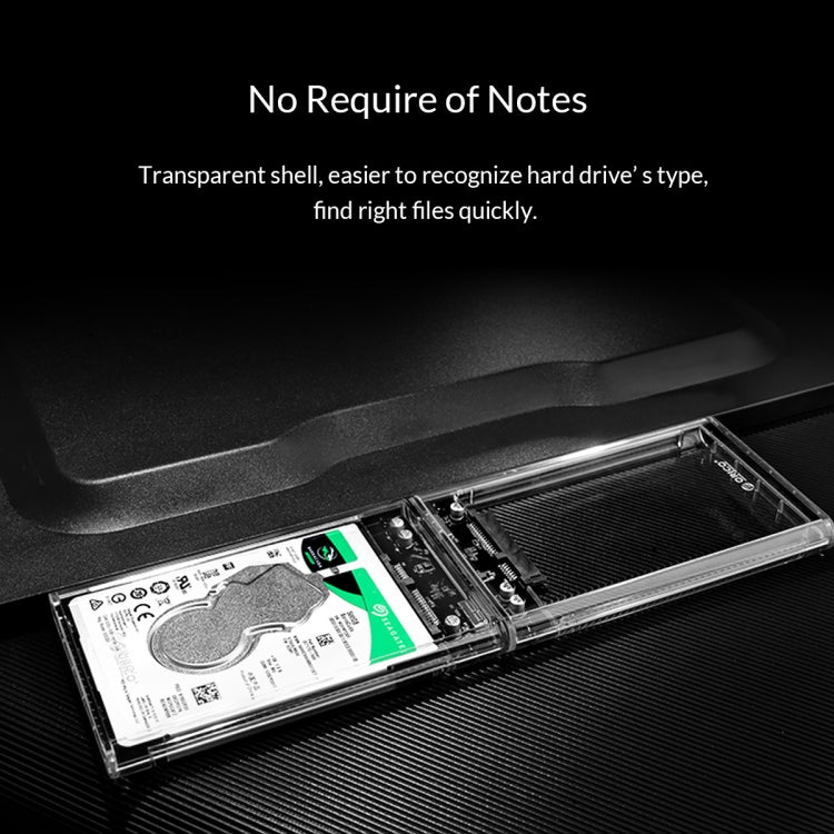 Custodia trasparente ORICO 2139C3-G2 per HDD 2,5" SATA