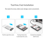 Custodia trasparente ORICO 2139C3-G2 per HDD 2,5" SATA