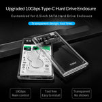 Custodia trasparente ORICO 2139C3-G2 per HDD 2,5" SATA