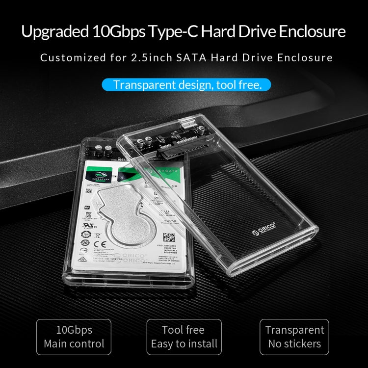 Custodia trasparente ORICO 2139C3-G2 per HDD 2,5" SATA