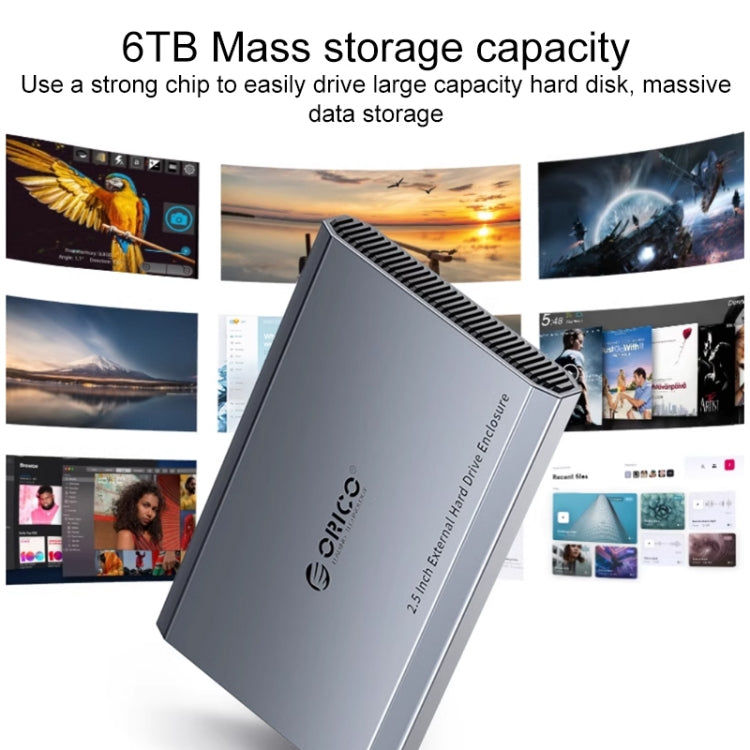 Custodia disco rigido 2,5" SATA USB-C 6TB ORICO 2518C3-G2
