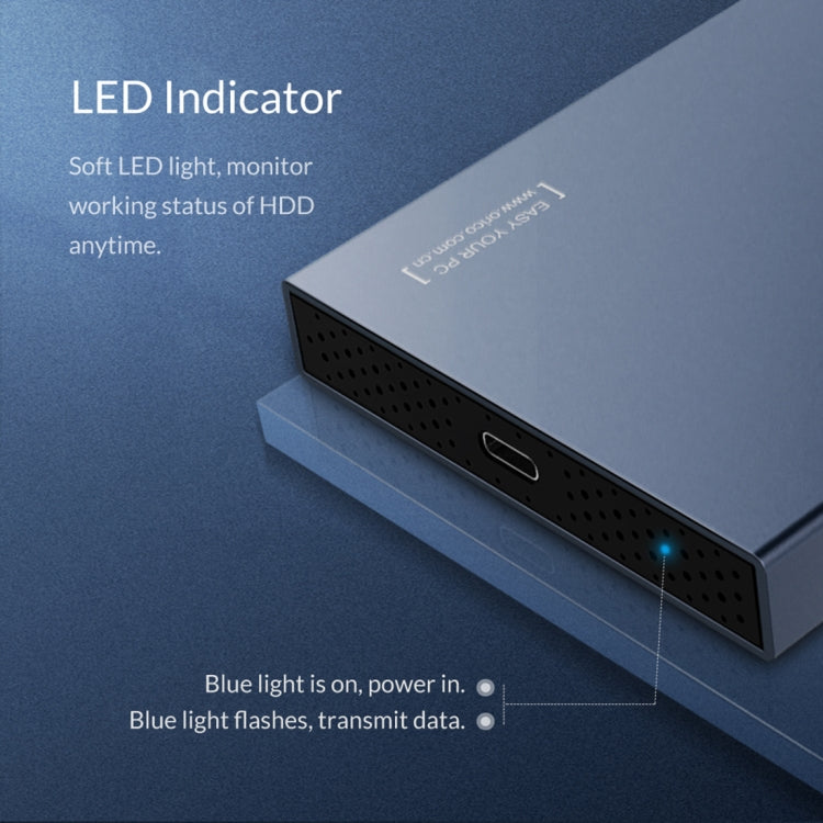 Custodia disco rigido 2,5" SATA USB-C 6TB ORICO 2518C3-G2