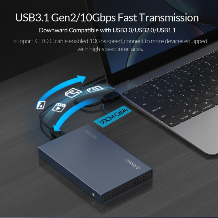 Custodia disco rigido 2,5" SATA USB-C 6TB ORICO 2518C3-G2