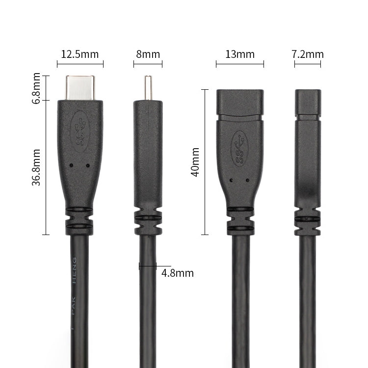 Cavo adattatore USB-C maschio a USB-C femmina Gen2 1 metro