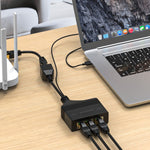 Accoppiatore di rete Ethernet con cavo splitter di rete Gigabit RJ45 3 in 1 femmina, Female 3 in 1 Gigabit