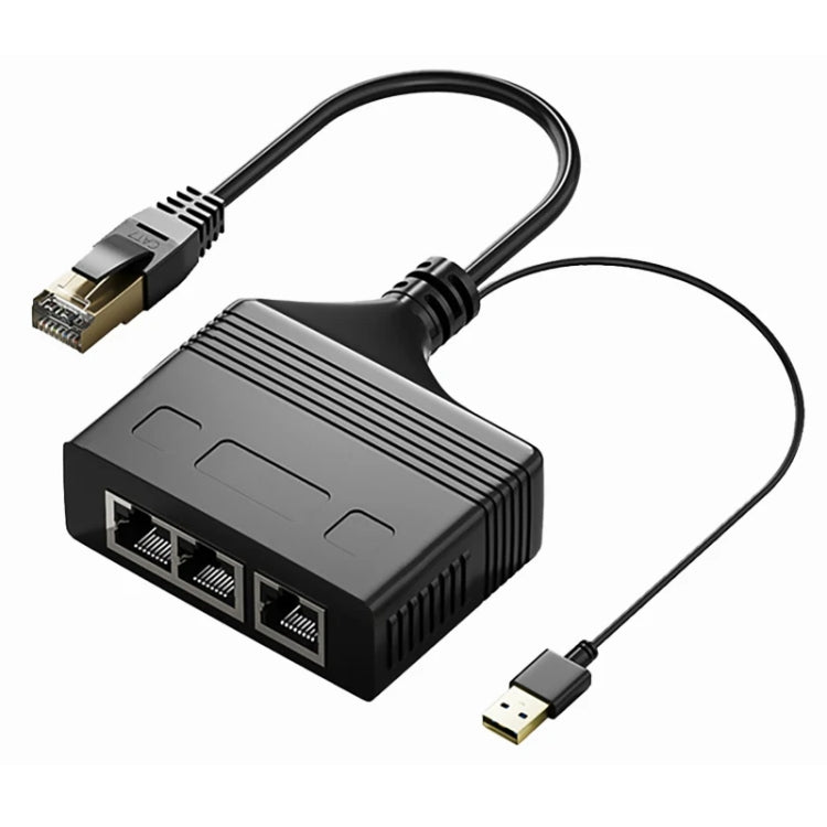 Accoppiatore di rete Ethernet con cavo splitter di rete RJ45 3 in 1 maschio da 100 m, Male 3 in 1 100M