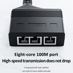Accoppiatore di rete Ethernet con cavo splitter di rete RJ45 3 in 1 maschio da 100 m, Male 3 in 1 100M