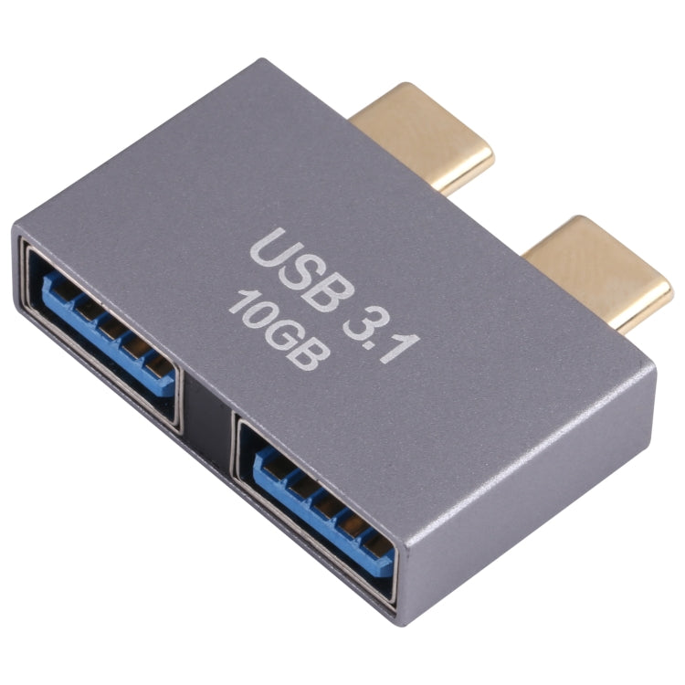 2 adattatori USB femmina a 2 USB-C/tipo C maschio, 2 x USB Female to 2 x Type-C Male
