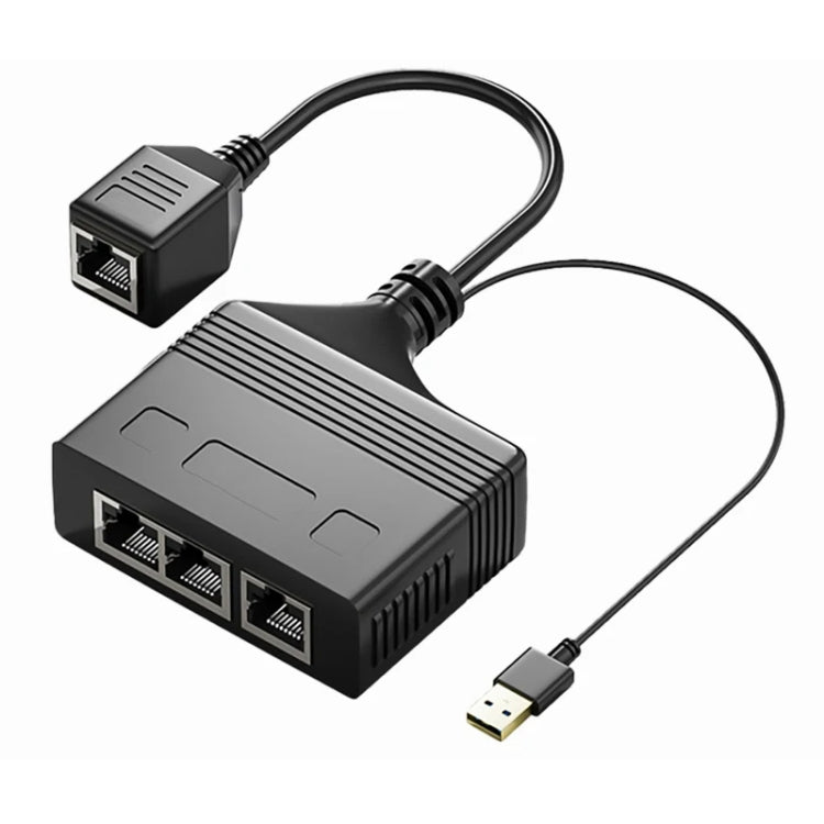 Accoppiatore di rete Ethernet con cavo splitter di rete 3 in 1 RJ45 femmina da 100 m, Female 3 in 1 100M