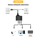 Accoppiatore di rete Ethernet con cavo splitter di rete 3 in 1 RJ45 femmina da 100 m, Female 3 in 1 100M