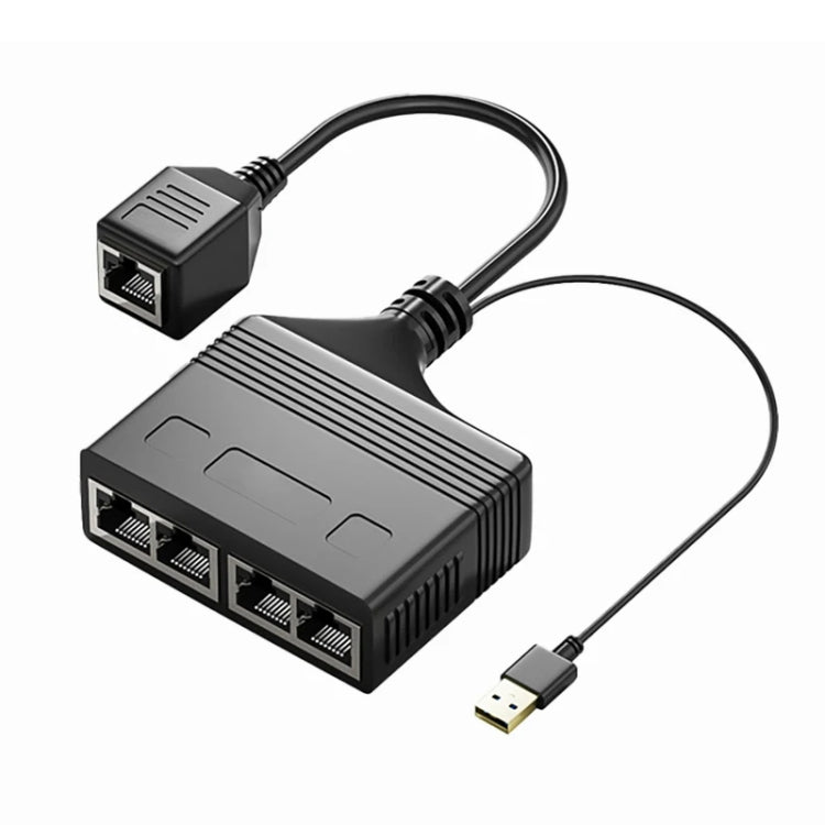 Accoppiatore di rete Ethernet con cavo splitter di rete 4 in 1 RJ45 femmina da 100 m, Female 4 in 1 100M