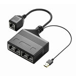 Accoppiatore di rete Ethernet con cavo splitter di rete 4 in 1 RJ45 femmina da 100 m, Female 4 in 1 100M