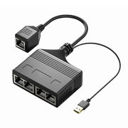 Accoppiatore di rete Ethernet con cavo splitter di rete 4 in 1 RJ45 femmina da 100 m, Female 4 in 1 100M